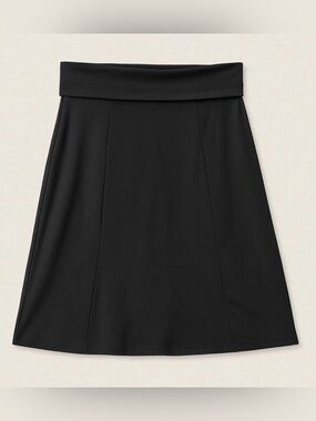 Carve Designs Perfect Fit Fold Over Skirt XS Black Travel Pull On A-Line